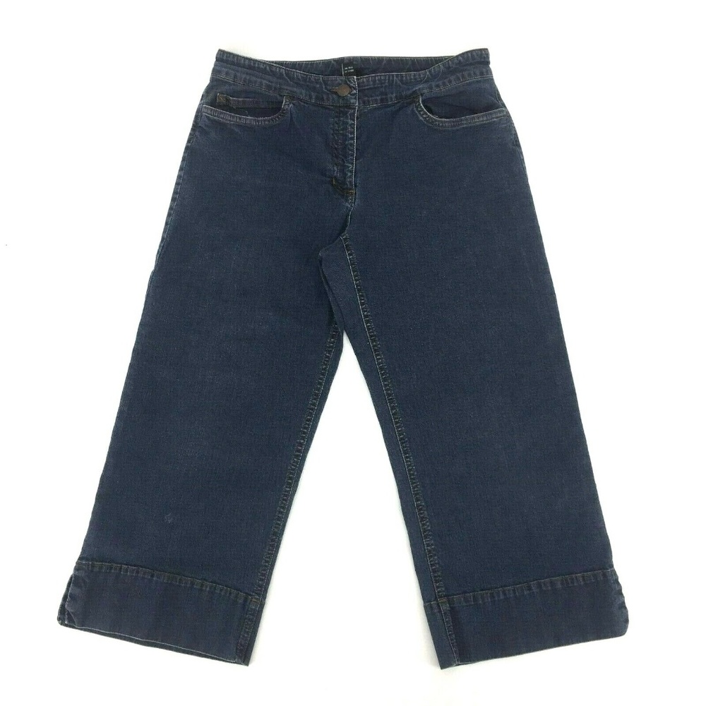 Eileen Fisher Denim Jean Crop Capri Size Small